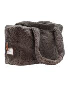 Bolso de fin de semana de piel sintética gris - 46x30x20 cm