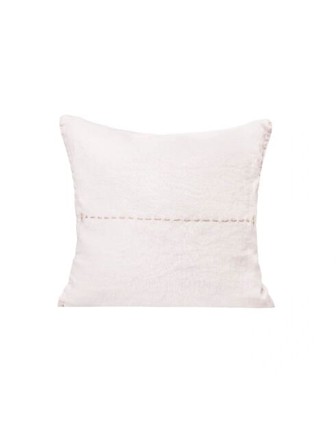 Besticktes Shamalo-Kissen aus Leinen, 35 x 35 cm