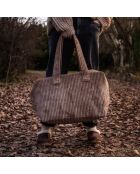 Borsa da weekend Mocca in velluto - 46x30x20 cm