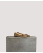 Khakifarbene Ballerinas Louis aus Veloursleder