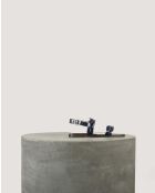 Sandalias planas Rhea de suave charol azul marino