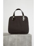 ZELIG kleine draagtas in nylon en zwart leer -34x33x16,5cm