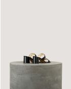 Rhea zwarte muiltje van zacht lakleer