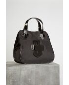 Grote ZELIG draagtas in nylon en zwart leer - 34x33x16,5cm