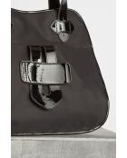 Grote ZELIG draagtas in nylon en zwart leer - 34x33x16,5cm