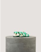 Platte sandalen van Rhea van zacht turflakleer