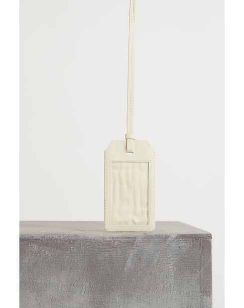 Porte-étiquette Berlin en cuir multicolore - 10x6cm