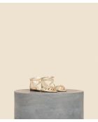 Santiago gouden platte sandalen