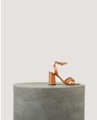 Sandales IO en cuir naturel - Talon 8 cm