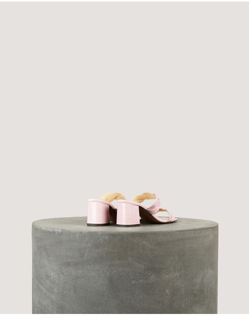 Mauve Rhea Pantoletten aus weichem Lackleder