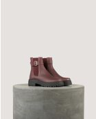 Bottines Mila en cuir Prune