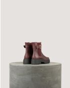 Bottines Mila en cuir Prune