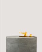 Sandales Plates Rhea en cuir verni souple mandarine