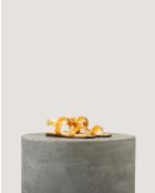 Sandales Plates Rhea en cuir verni souple mandarine