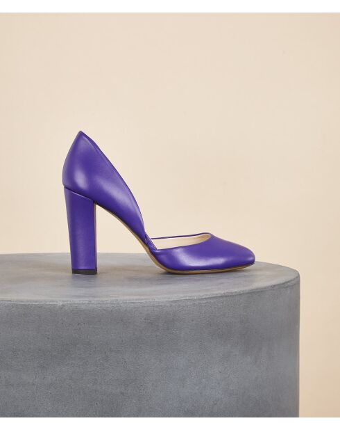 Escarpins hauts en cuir Rosie violets - Talon 9 cm