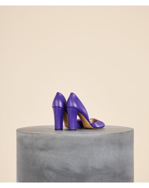 Escarpins hauts en cuir Rosie violets - Talon 9 cm
