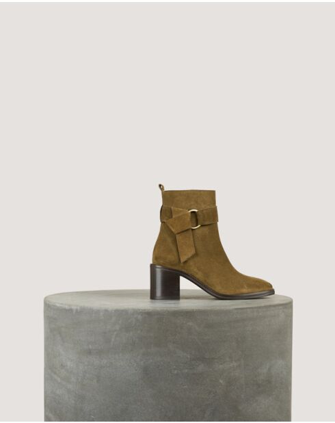 LEA Khaki-Stiefel - 6 cm Absatz