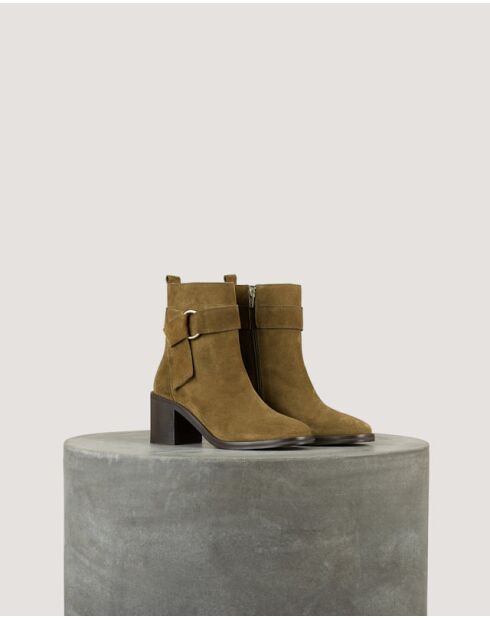 LEA Khaki-Stiefel - 6 cm Absatz