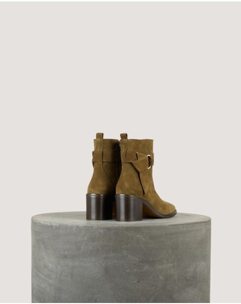 LEA Khaki-Stiefel - 6 cm Absatz