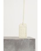 Porte-étiquette Hong kong en cuir multicolore - 10x6cm