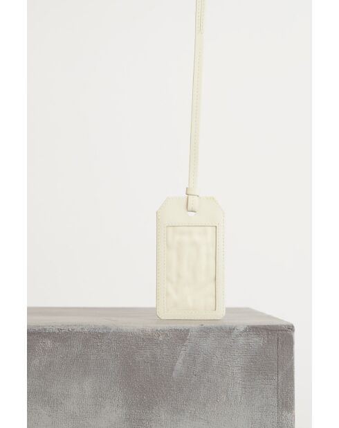 Porte-étiquette Hong kong en cuir multicolore - 10x6cm