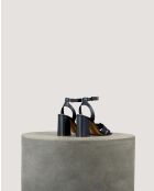 Sandales IO en cuir naturel marine - Talon 8 cm