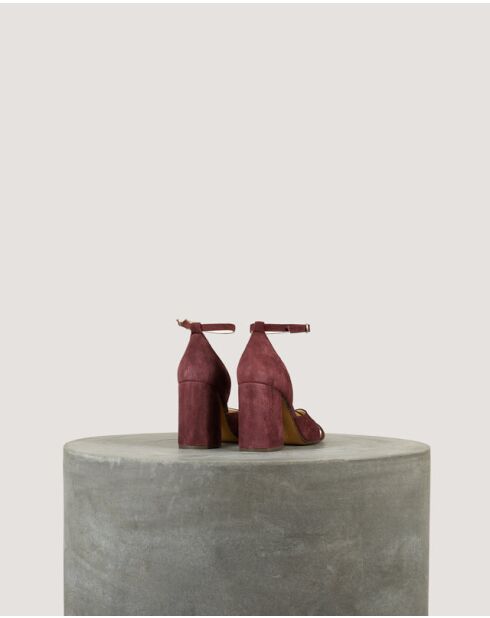 Sandales Gabrielle en daim Chocolat - Talon 8 cm