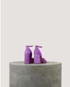 Sandalias Gabrielle de gamuza morada - tacón de 8 cm