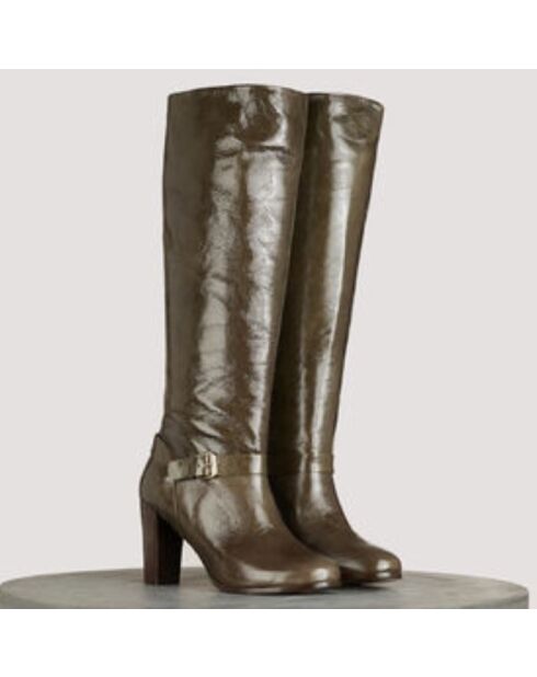 B Boreal Tea Lacklederstiefel - 9 cm Absatz