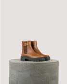 Botas Mila de piel castaña