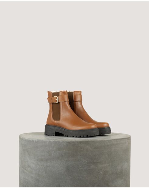 Stivali Mila in pelle castagna