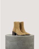 Boots LAURE Antilope beiges - Talon 6 cm