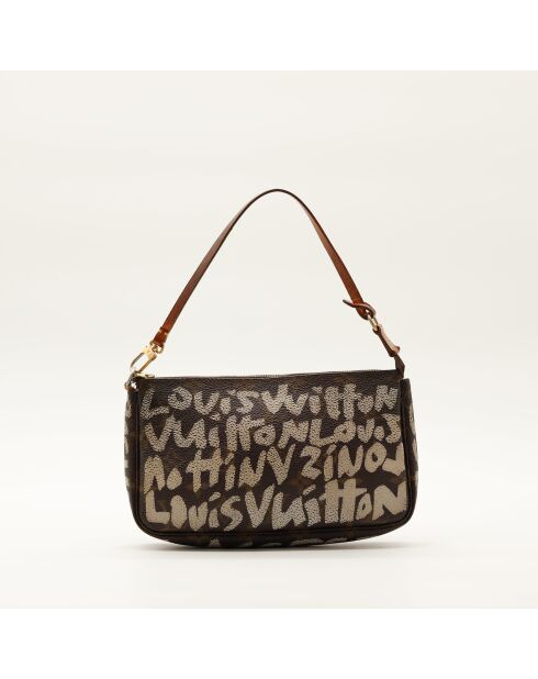 Bruin accessoiretasje - Goede staat -21 x 13 x 3,5 cm