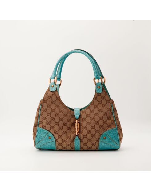 Blauw-bruine tas van The New Jackie - Zeer goede staat - 38 x 21 x 10 cm