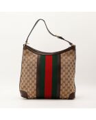 The Hobo Bag beige/grün/rot - Sehr guter Zustand - 33 x 30 x 13 cm