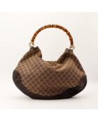 Borsa Hobo in bambù marrone - Buone condizioni