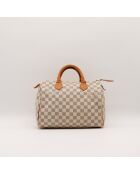 Speedy 30 Damier Azur beige Tasche - Sehr guter Zustand - 30 x 17 x 21 cm