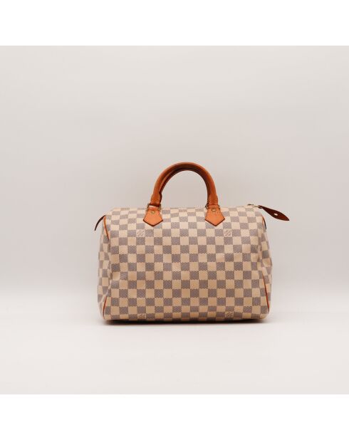 Speedy 30 Damier Azur beige Tasche - Sehr guter Zustand - 30 x 17 x 21 cm
