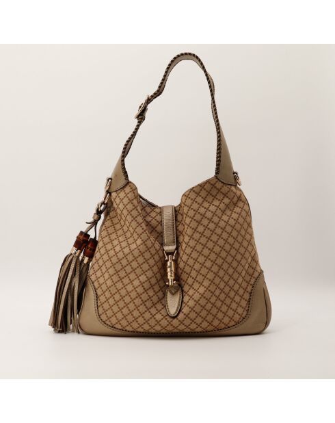 Nieuwe Jackie Silver Dark Beige tas - Zeer goede staat - 36 x 5 x 29 cm