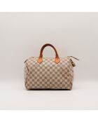 Speedy 30 Damier Azur beige Tasche - Sehr guter Zustand - 30 x 17 x 21 cm