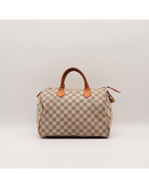 Speedy 30 Damier Azur beige Tasche - Sehr guter Zustand - 30 x 17 x 21 cm