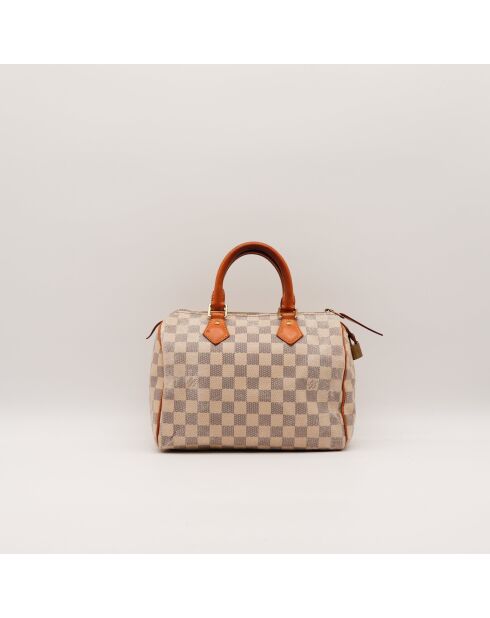 Speedy 25 Damier Azur beige Tasche - Sehr guter Zustand - 25 x 19 x 15 cm