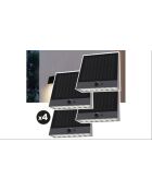 Set van 4 Solar Wall S25 solarlampen - 32x11,5x16,5 cm