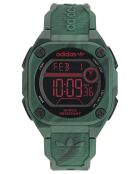 Unisex-Digitaluhr aus Kunstharz in Grün/Schwarz