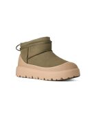 Olivgrüne und beige Classic Ultra Mini Hybrid Stiefel