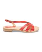 Sandales en Cuir Joan rouges
