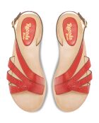 Sandales en Cuir Joan rouges