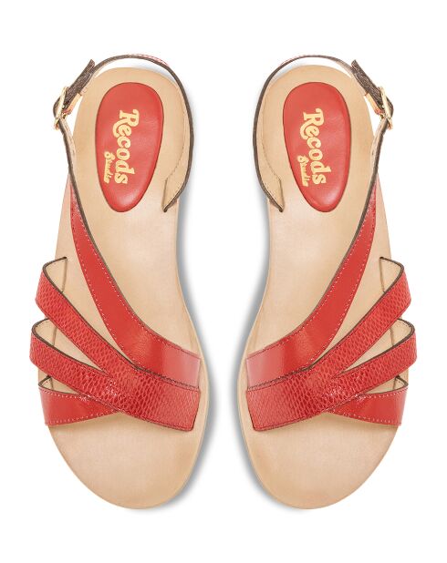 Sandales en Cuir Joan rouges