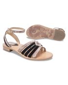 Aretha Black Snake Ledersandalen