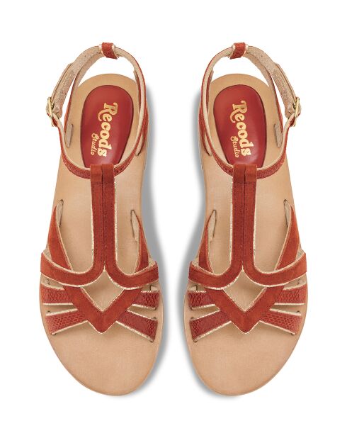 Sandali Patty in pelle arancione scuro